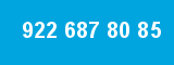 922 687 80 85 922 687 80 85